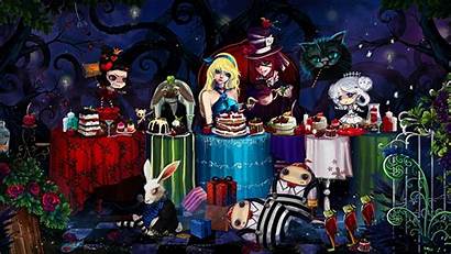 Wonderland Alice Anime Desktop Backgrounds Wallpapers Tea