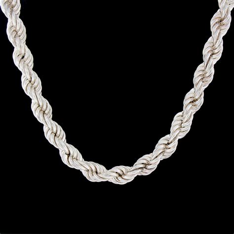 Large Chunky Sterling Silver 925 Rope Chain 30 Necklace Italy Signed