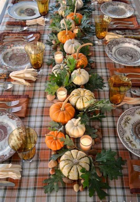 Glass bottles may be associated with a coastal feel but can easily be. 16 Magnificent Thanksgiving Table Decorating Ideas ...