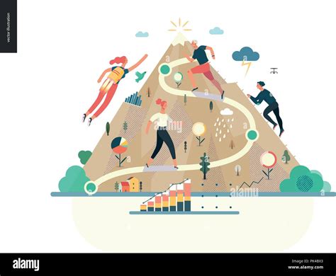 Business Series Color 1 Career Modern Flat Vector Illustration