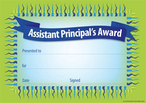 assistant principals award certificates