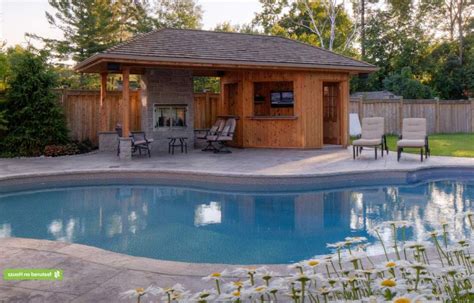 They have many uses, but are primarily built to provide a restroom. Pool Cabana : Home Ideas