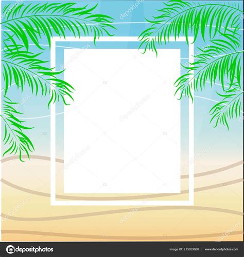 Tropical Summer Beach Party Poster Design Illustration Of Palm Trees