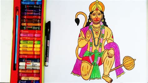 How To Draw Lord Hanuman Easily Lord Hanumanji Drawing By Drawing