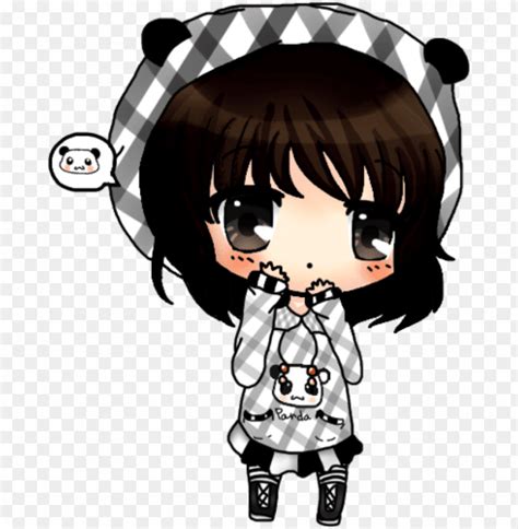Download Anime Girl With Panda Hoodie Download Panda Girl Chibi Anime