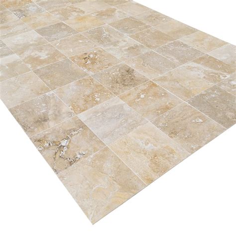Mina Rustic Travertine Tile Honed And Filled Livfloors Collection
