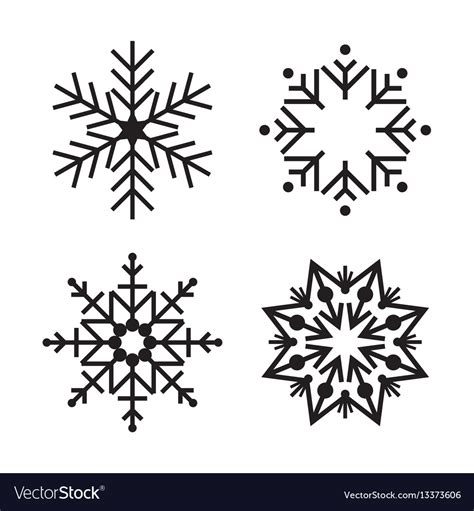 Snowflake Simple Icon Isolated On White Background