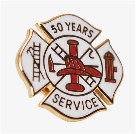 50 Year Fire Department Years Of Service Pin Recognition Pin
