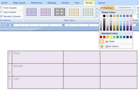 How To Fill Color In Table Cell In Word Printable Templates