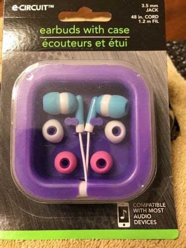 E Circuit Earbuds With Compact Travel Case Ebay