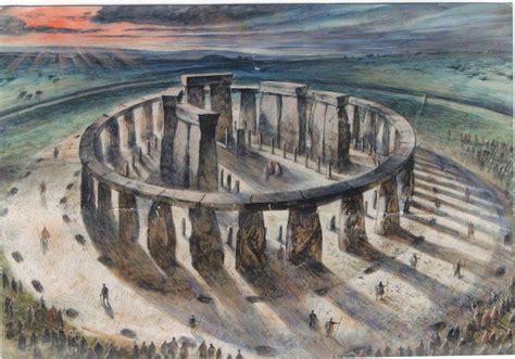 An Eastern View Of A Reconstructed Stonehenge 1971 Alan Sorrell C