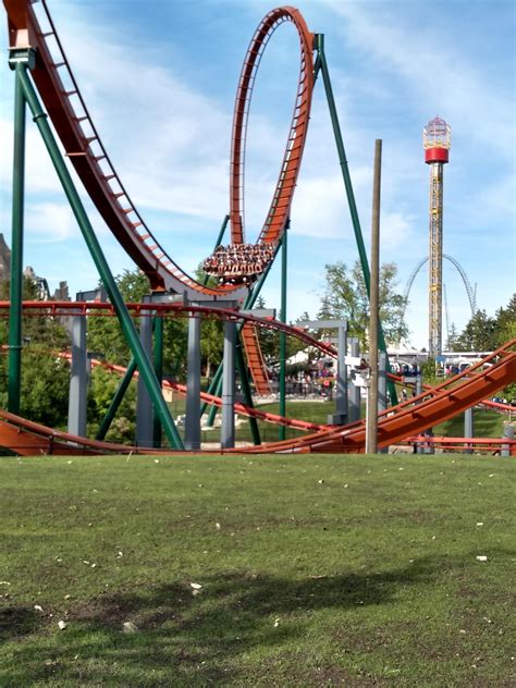 Yukon Striker flys through its layout. : rollercoasters