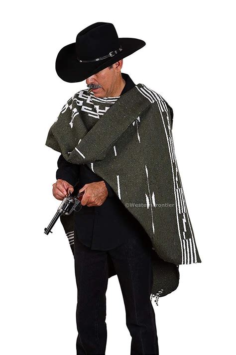 While eastwood's man with no. Handwoven Clint Eastwood Spaghetti Western Poncho Made Mexico Olive Green