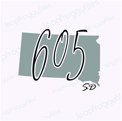 South Dakota Area Code 605 Area Code 605 Svg Filesvg Png Eps Dxfsouth