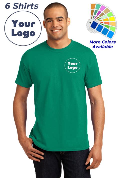 6 T Shirt With Company Logo Custom Design Custom Embroidered Shirt
