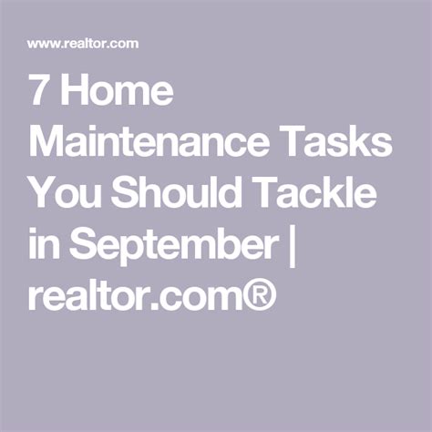 Check Yourself 7 Home Maintenance Tasks You Should Tackle In September