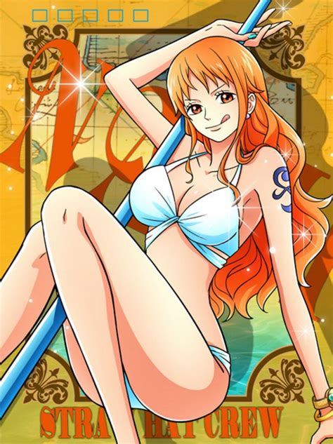 One Piece Card Nami Bikini By EcchiAnimeEdits Deviantart Com On DeviantArt Animes