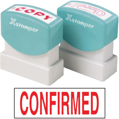Self Inking Rubber Stamps X Stamper 1543 Confirmed Red Self Inking