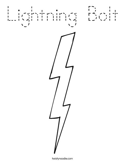 Choose your favorite coloring page and color it in bright colors. Lightning Bolt Coloring Page - Tracing - Twisty Noodle