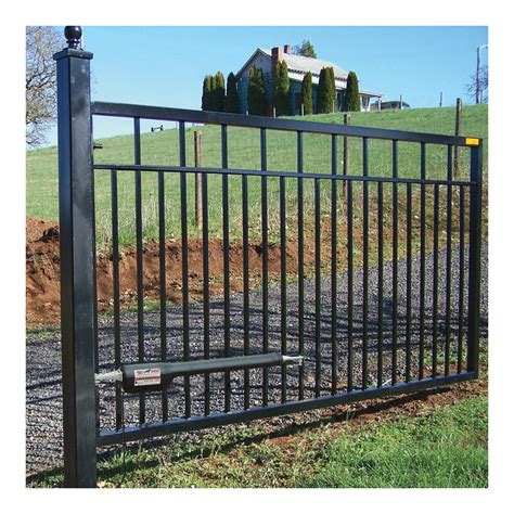 To build a driveway gate, you will first secure posts on either side of the driveway. Product: FREE SHIPPING — Mighty Mule Driveway Gate — Single Gate, Santibel, 12ft.W x 5ft.H ...