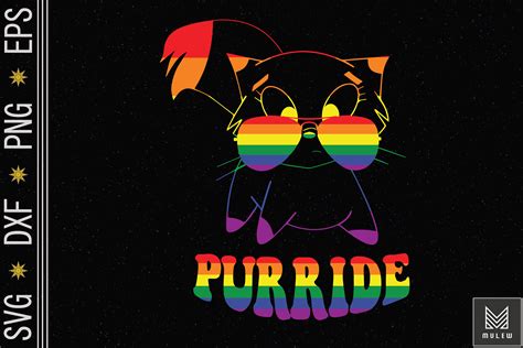 Purride LGBT Cute Cat Gay Lesbian Pride By Mulew Art TheHungryJPEG