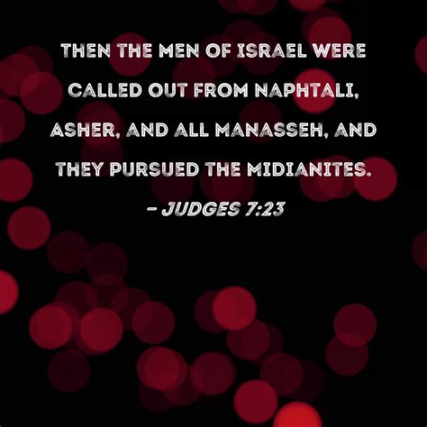 Judges 723 Then The Men Of Israel Were Called Out From Naphtali Asher
