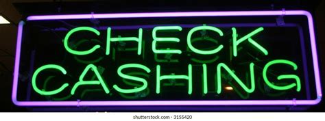 Neon Sign Series Check Cashing Stock Photo 3155420 Shutterstock