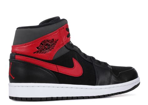 achat vente air jordan 1 mid rouge noir 554724 024 chaussure de basket pas cher