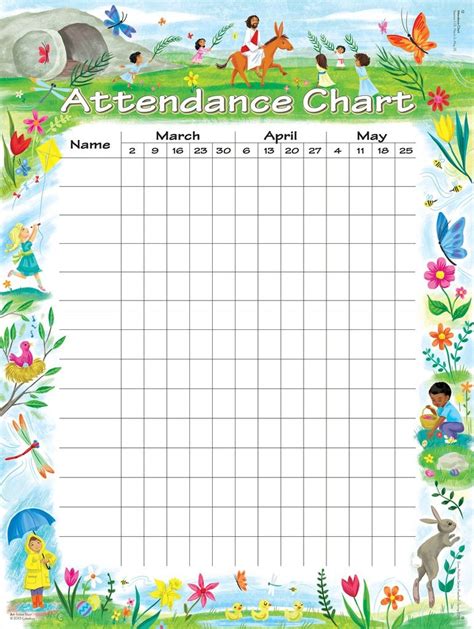 Printable Sunday School Attendance Charts Shop Fresh Vrogue