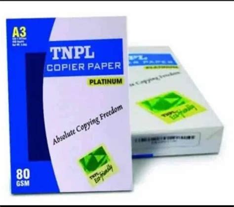 White Tnpl A4 Copier Paper 80 Gsm Packaging Size 500 Sheets Per Pack