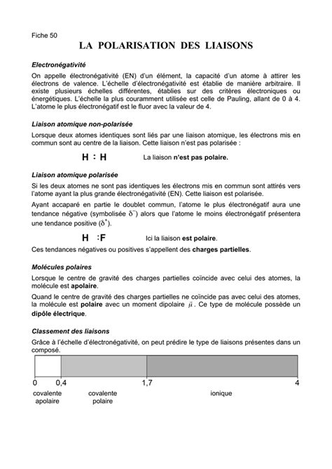 50 La Polarisation Des Liaisons