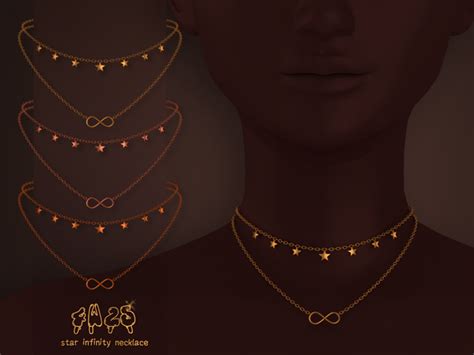 Star Infinity Necklace 4w25 On Patreon Sims 4 Piercings Sims 4 Cc
