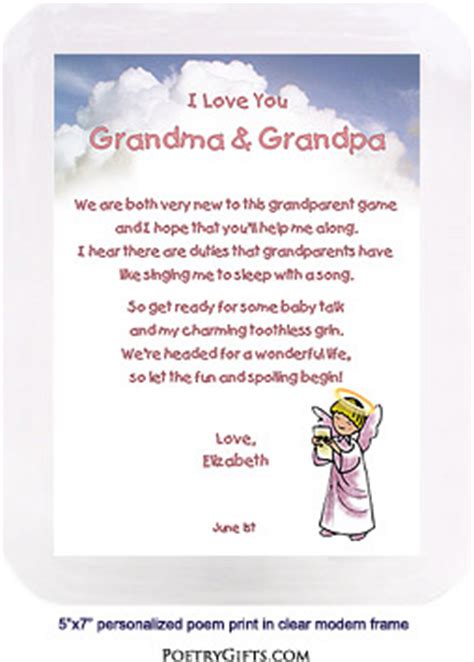 'what i love about grandma' book best homemade gift for grandparents : New Grandparent Gift from Baby Girl or Boy