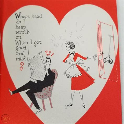 Vintage Valentine Card Booklet Mid Century Hallmark Fashion Humorous