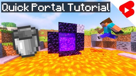 How To Build A Nether Portal Fast Youtube