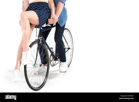 Couple Riding Bicycle Stock Photo Alamy