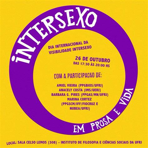 Río De Janeiro Intersex En Prosa Y Vida Día De La Intersexualidad