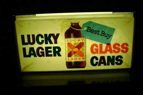 Lucky Lager Beer Sign Vintage Beer Signs Beer Signs Lager Beer