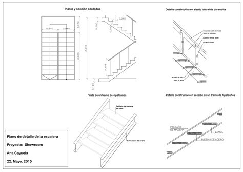 Escalera Plano De Detalle Detalles Constructivos Interiores