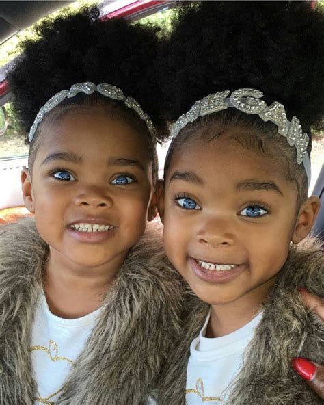 Blue Eyed African American Twins Cute Twins Cute Black