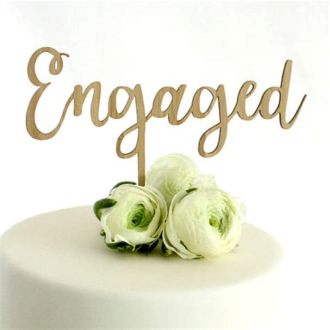 Engaged Cake Topper One Happy Leaf