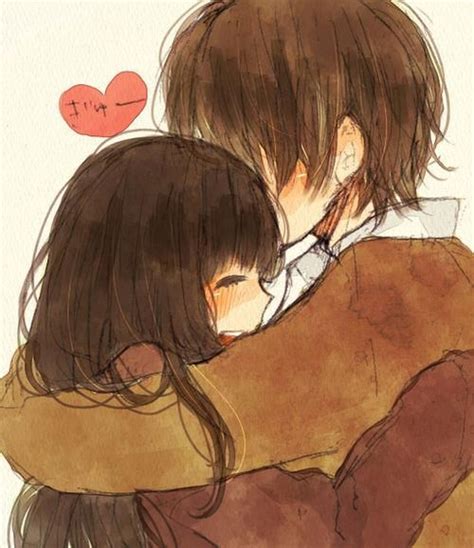 anime couple hug tumblr