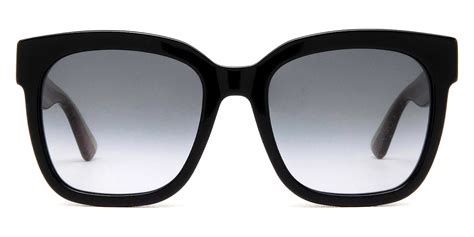 gucci™ gg0034sn 002 54 black green sunglasses