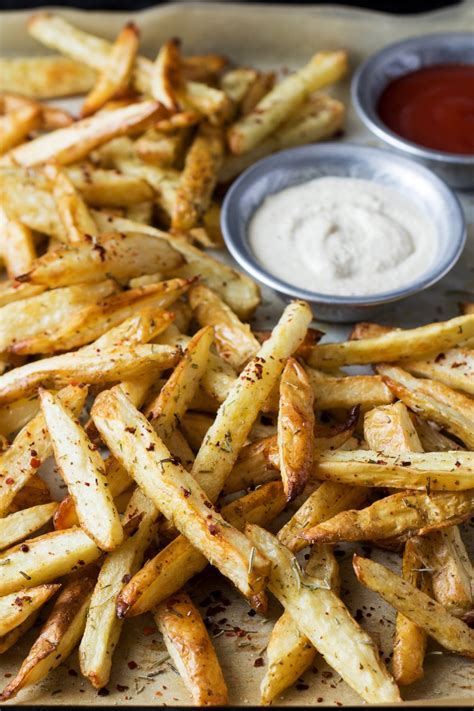 What if a sausage contains very little salt and no onion or garlic powders? Rosemary fries with roasted garlic dip - Lazy Cat Kitchen