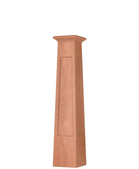 Op 4293t Fp 8 12 Square Tapered Flat Panel Box Newel Post