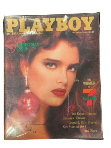 Dec 1986 Playboy Magazine Christmas Issue Brooke Shields Cover Ex