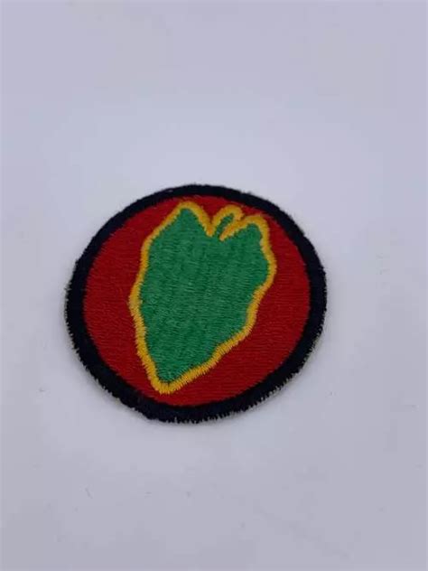 Original Us Army 24th Infantry Division Patch World War 2 Usa In