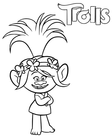 Desenhos Para Colorir Dos Trolls Poppy Coloring Page Cartoon