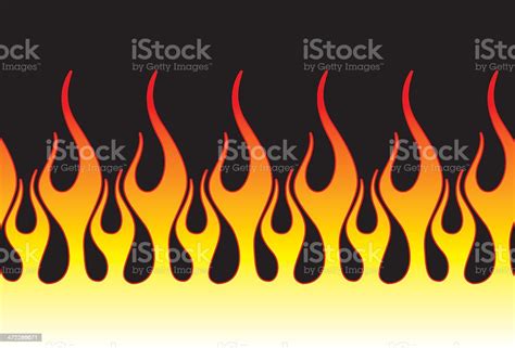 Hot Rod Flames Stock Illustration Download Image Now Backgrounds
