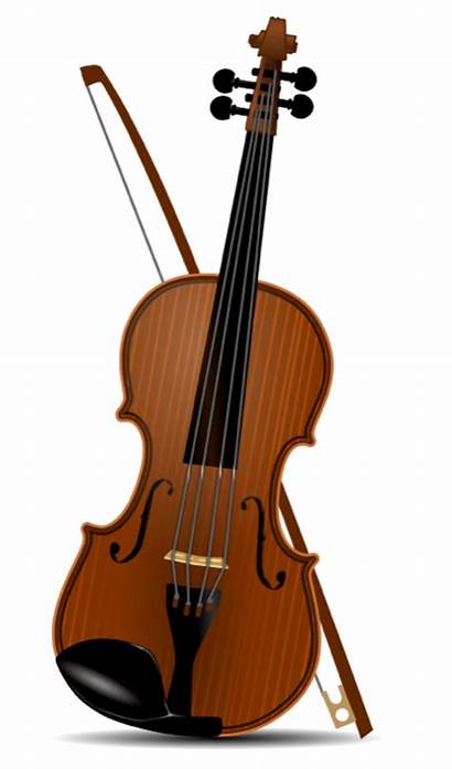 Violin Clipart Instruments Against Leaning String Nu